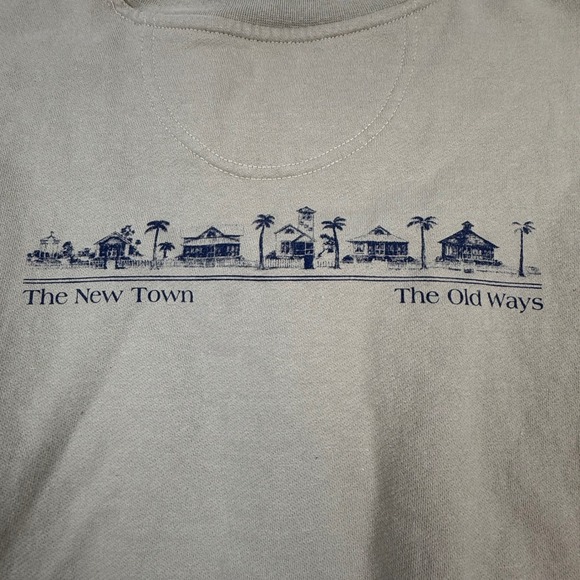 The Seaside Style Womens Medium Sage Green Graphic Crewneck Sweatshirt USA Made - Picture 5 of 9